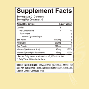 Private Label <span class=keywords><strong>Pollen</strong></span> d'abeille 1000MG Gummies Propolis d'abeille Gummies Supplément de <span class=keywords><strong>pollen</strong></span> d'abeille sans sucre pour l'immunité et la santé de la peau - Product Image 3