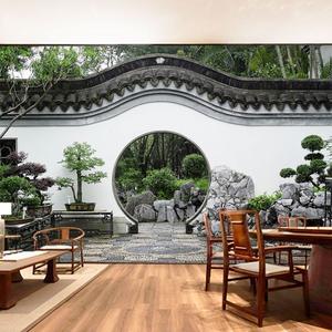 Papier peint de bâtiment antique Jardin Avant-toit Cour Arche Clôture Salon de thé Hot <span class=keywords><strong>Pot</strong></span> Restaurant Papier peint - Product Image 1