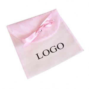 Emballage cadeau de luxe, pochette transparente en organza personnalisée avec logo brodé, petite pochette anti-poussière, sacs d'emballage - Product Image 3