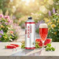 Bière artisanale chinoise Kingstar Iced Watermelon Premium, 4,1% d'alcool, goût naturel, légère, aux herbes et aux épices, pasteurisée, 1L*6 bouteilles