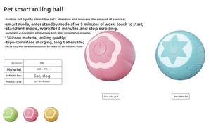 Stokta Pembe Sarı Yeşil Özel Etiketli İnteraktif Otomatik Kedi Oyun Topu Oyuncakları Led Işıklı - Product Image 6