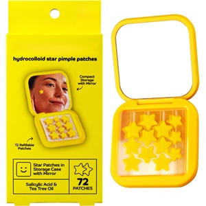 Custom 4/6/9/12 Patches Colorful Yellow Stars Hearts Flowers Acne Hydrocolloid Pimple Patches <b>Mirror</b> Box With Your Logo - Product Image 1