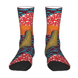 Chaussettes personnalisées pour adultes, impression sérigraphique, motif uni, matière en spandex, absorbant la transpiration, décontractées pour l'été, rouge, orange, bleu, jaune - Product Image 1