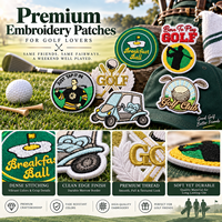 Lot de patchs brodés thermocollants pour clubs de golf, chariots à balles, visières, vestes, sacs – Décoration DIY pour golfeurs