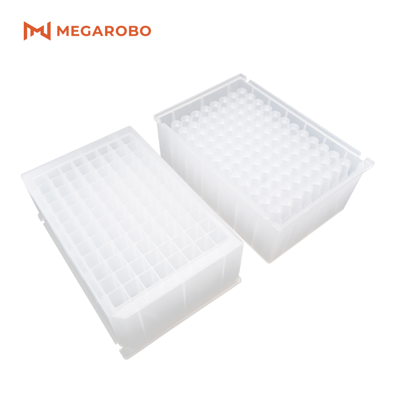 Тарелка Megarobo 1,2 мл, 1,3 мл, 2,0 мл, тарелка с круглым дном и глубокими скважинами на 96 скважин
