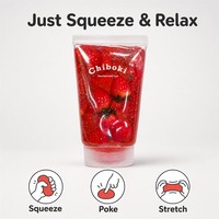 Jouet anti-stress TPR en forme de dentifrice, breloque fruitée, gel souple à paillettes, jouet de décompression à presser, cadeau de bureau