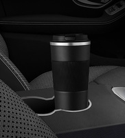 Gobelet moderne étui en silicone réutilisable avec conception anti-déversement Logo personnalisé voyage tasse à café en acier inoxydable pour boissons chaudes