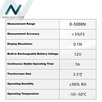 Testeur de tension numérique pour câbles en acier d'ascenseur WGZ-5000 5000N avec dynamomètre de haute précision, testeur de tension portable