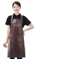 Delantal de Uniforme de Barman de PU con Logotipo Personalizado, Diseño Resistente a las Manchas en la Cintura para Catering, Restaurantes de Mariscos, Cafeterías y Cocinas