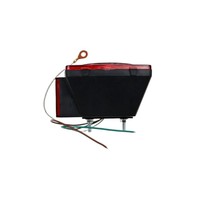 Kit d'éclairage carré LED rouge étanche 12V YH1838 - Feux stop/position/plaque d'immatriculation/feux de freinage/feux de circulation pour remorques, camping-cars, bateaux et camping-cars marins