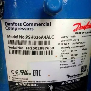 คอมเพรสเซอร์เชิงพาณิชย์ Danfoss รุ่น PSH030A4CLC 460V 3 เฟส อุปกรณ์ทำความเย็น - Product Image 3