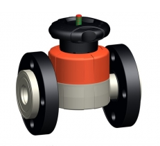 "GF PP-H 517 Diaphragm W/PP-V Flange | PTFE/EPDM DN50 <b>Socket</b> PN10 | Corros-Resist Chem/Water/Pharma - Product Image 2