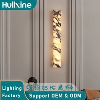 Lampe murale LED décorative Hullxine Nordic moderne et simple en pierre jaune pour chambre à coucher, couloir, ou mur d'accent design