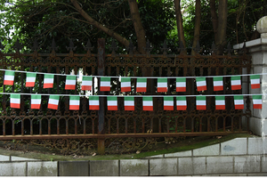 Kunden spezifische Flagge Girlande 68D <span class=keywords><strong>Polyester</strong></span> Italien Schnur Flagge, benutzer definierte italienische Flagge Ammer - Product Image 3