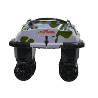 Bateau de pêche télécommandé avec double batterie 12Ah, sondeur de poissons, portée 500-600M, capacité de charge 3kg, en plastique, autonomie 2+ heures, faible consommation
