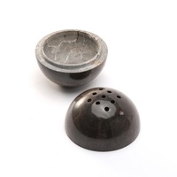 Diffuseur d'arômes en travertin naturel brun Maxery brûleur d'encens sphérique vaporisateur rond en pierre naturelle décor à la maison accès aux meubles