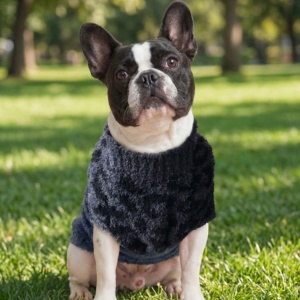 Venta Directa de Fábrica, Ropa para Mascotas de Dos Patas, Tejida con Estampado de Leopardo, 100% Poliéster, Fácil de Poner y Quitar, para Temporadas Frías MY - Product Image 1