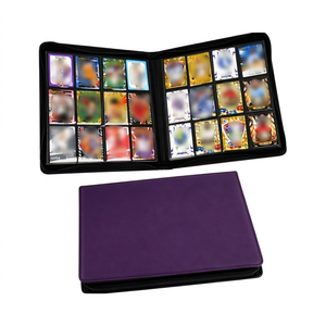 Custom Wholesale 12-Pocket PU <b>Leather</b> TCG Card <b>Binder</b> Zipper Closure for Business Card Trading Card Game Collecting Organizing - Product Image 1
