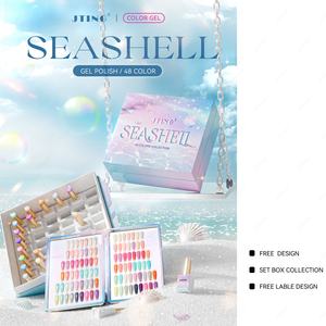 JTING Nueva Colección Popular de Esmaltes en Gel con Diseño de Conchas Marinas, Set de 48 Colores en Caja con Libro de Colores Único, OEM, Marca Privada, Esmalte de Uñas en Gel Dream Summer - Product Image 5