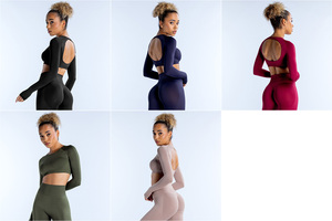 Reggiseno Sportivo Personalizzato ad Alta Elasticità con Schiena Incrociata, Top Corto da Yoga, Senza Cuciture per Allenamento e Palestra, per Donne - Product Image 3