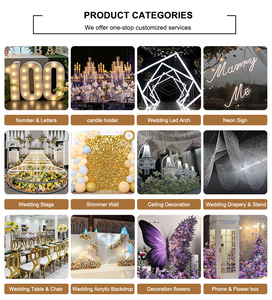 DKB Nuevos accesorios para celebración de bodas, cortina de cuentas semicircular, marco de arco de acero inoxidable dorado para decoración de escenario. - Product Image 4