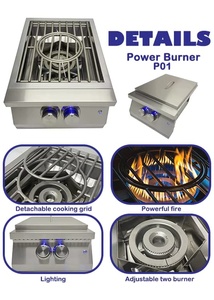 Cao Btu Ngoài Trời Nhà Bếp Chuyên Nghiệp Được Xây Dựng Trong Điện <span class=keywords><strong>Burner</strong></span> Điện Side <span class=keywords><strong>Burner</strong></span> Với LTE - Product Image 6