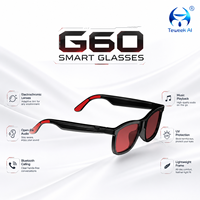 Lunettes de soleil audio intelligentes G60 avec verres électrochromiques, écran de surveillance pour selfies, chargement magnétique pour sports de plein air et voyages