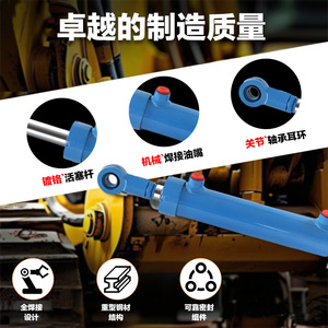 En stock : Cylindre hydraulique 2T à double oreille avec tige de piston personnalisable pour machines industrielles haute pression – Expédition rapide - Product Image 4