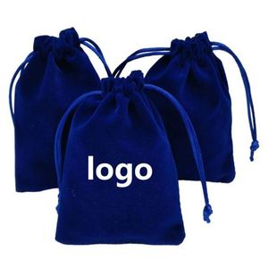 Promotion : Collier et boucles d'oreilles de qualité supérieure, cadeau de fête, sac à bijoux en velours bleu avec cordon de serrage pour mariage - Product Image 1