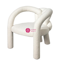 Chaise de dressing ronde blanche moderne de luxe, fabrication sur mesure OEM/ODM Yicheng pour salon, chambre et villa