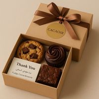 Boîtes d'emballage élégantes pour desserts et biscuits à emporter, avec motifs raffinés, finition mate et séparateurs, pour chocolats – Idéales pour les commandes importantes