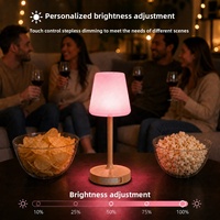 Lampe de table LED flexible à commande tactile, rechargeable, à intensité variable, décorative, pour maisons d'hôtes, hôtels, portable, sans fil, ambiance lumineuse