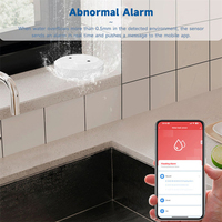 Détecteur de fuite d'eau Tuya Zigbee avec alarme et notification via application, compatible Zigbee 2mqtt