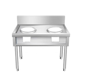 Victory Factory Soporte de olla de fideos SS de acero inoxidable Kwali Tres quemadores de gas para restaurantes de hoteles de gama de puestos especiales de Malasia - Product Image 3