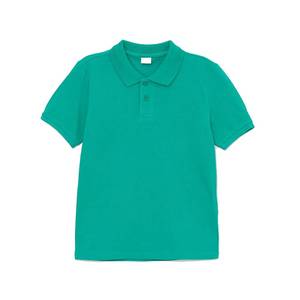 Polo pour enfants en mélange coton-polyester haute performance, tissu anti-humidité, confort pour le jeu actif, respirant, empiècements en maille, pour le sport, le camping ou l'été - Product Image 1