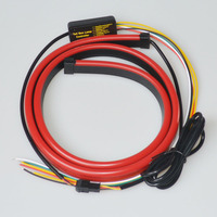Éclairage LED flexible supplémentaire DRL, feu stop rouge multi-modes et feu arrière d'avertissement, bande de signalisation universelle pour voiture