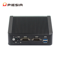 Piesia Bon marché J4125/J4105/J6412 Client léger PC DDR4 2 LAN 6 * Com VGA LVDS X86 Linux Mini routeur PC industriel sans ventilateur