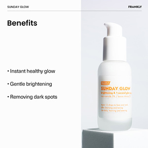 Sérum instantané éclatant FRANKLY Sunday de qualité coréenne supérieure avec 5% de niacinamide et 2% de nitride de bore pour le soin de la peau du visage 37 ml - Product Image 2