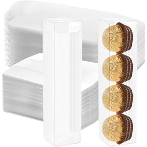 Impressão personalizada Acetato Acrílico Claro Plástico Doces Comida Pão Chocolate Embalagem Embalagem Caixas De Presente