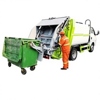 Camion à ordures compacteur Dongfeng 7cbm 4X2 Diesel, véhicule de collecte des déchets sanitaires avec système hydraulique