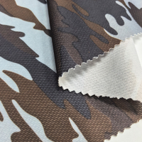 Tissu maille respirant 170 GSM en polyester 100 % à motif camouflage imprimé, type œil-de-perdrix, pour shorts de sport et vêtements de sport