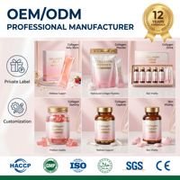 Complément de collagène certifié Halal, poudre de peptides de collagène, fabricant OEM, capsules de collagène, supplément en gelée, en vrac