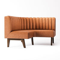 Banquette de restaurant moderne sur mesure de luxe léger, ensemble de canapés et sièges de banquette pour mobilier de restaurant