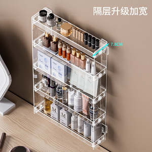 Wall Mounted Acrylic Cosmetic Storage Rack 6 Tier Clip On For Skincare And Nail Polish Organizers - Product Image 4