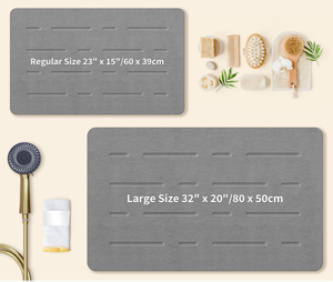 Tapis de cuisine en pierre de terre de diatomée Anti-Fatigue antidérapant imperméable à l'eau rapide Absorption d'eau séchage motif à carreaux conception solide - Product Image 3