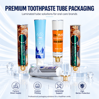 Tubes d'emballage en aluminium et plastique pour dentifrice, contenants souples personnalisés imprimés UV, bouchon à vis 12,7-35 mm, soins bucco-dentaires
