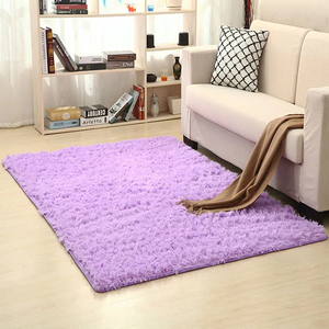 Tapis gris pour salon, tapis moelleux pour chambre à coucher, tapis antidérapants pour la maison, tapis en velours doux, couverture pour chambre d'enfant - Product Image 1