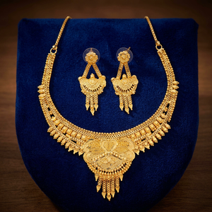 Collares de formación chapados en oro, joyería de oro de boda, joyería tradicional para mujer, cobre y latón, chapado en oro laminado - Product Image 3