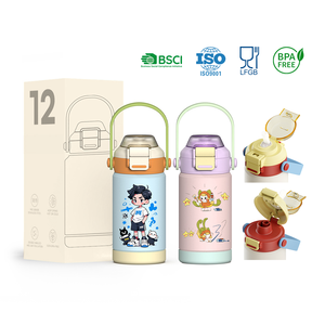 Hai cách để uống du lịch trẻ em miễn phí sipy cup cách nhiệt chai nước bằng thép không gỉ với kết hợp đầy màu sắc rơm Nắp - Product Image 1