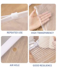 Eco-Friendly <b>Waterproof</b> Self-Adhesive Custom Logo Zipper Bag PE Plastic Ziplock for Clothes and <b>Socks</b> Minimum Order - Product Image 4